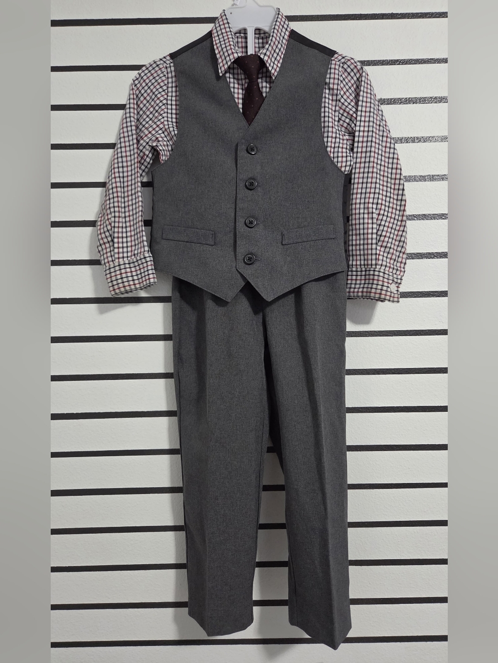 Van Heusen Toddler Boy Gray 4-Piece Suit Set